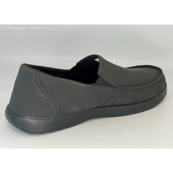 Black Comfortable Slip On Work Leisure Loafer Shoes Men's Size 9 Women's Size 11 - Picture 4 of 11